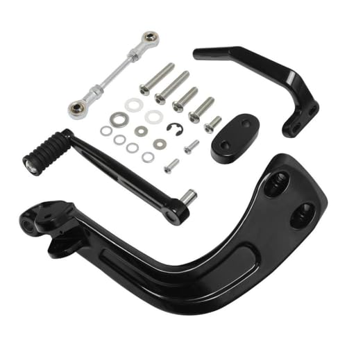 WucbRkh Chrome Black Mid Controls Shift Side Set kompatibel mit FLSB FXFB FXFBS FXDRS-Modelle 2018-2023 Motorradteile(Schwarz) von WucbRkh