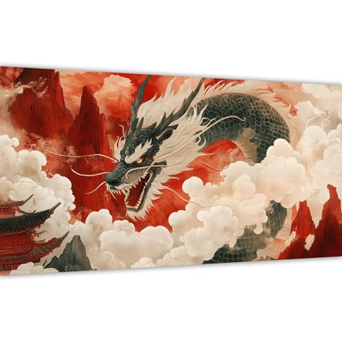 Malen nach Zahlen Erwachsene Karikatur, 2025 Malen nach Zahlen Drachen Paint by Numbers DIY Leinwand Set mit Pinsel und Acrylfarbe, Home Deko Kunst Frauen Kreativ Geschenk für Anfänger 80x160cm Y#A29 von Wucuuxen