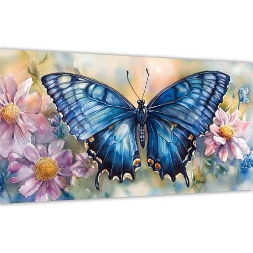 Malen nach Zahlen Erwachsene Schmetterling，2025 Malen nach Zahlen Blume Paint by Numbers DIY Leinwand Set mit Pinsel und Acrylfarbe，Home Deko Kunst Frauen Kreativ Geschenk für Anfänger 80x160cm Y#A21 von Wucuuxen