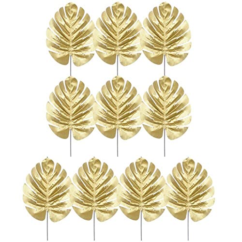 10pcs Golden Simulation Monstera Turtle Blätter Künstliche Dekorative Blätter Für Home Wedding Party Dekoration Blume von Wudaizhi