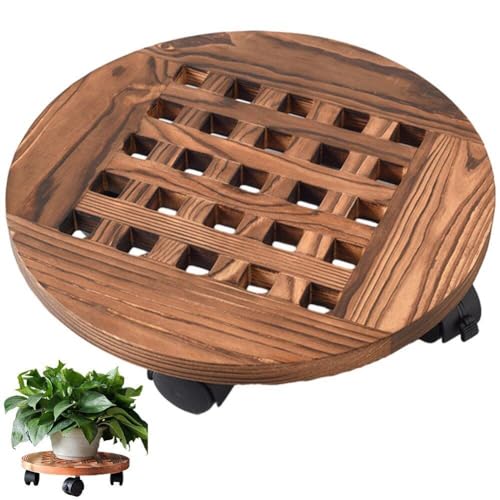 11,81"/30 Cm Rollender Hölzerner Pflanzgefäß-caddy, Topfpflanzenständer Mit Rädern, Runder Blumentopfständer, Pflanzwagen Für Drinnen Und Draußen, Mit 360° Drehbaren Rollen, Rollendes Tablett, 11,81"/30 Cm Rollender Hölzerner Pflanzgefäß-caddy, Topfpflanzenständer Mit Rädern, Runder Blumentopfständer, Pflanzwagen Für Drinnen Und Draußen, Mit 360° Drehbaren Rollen, Rollendes Tablett, von Wudaizhi