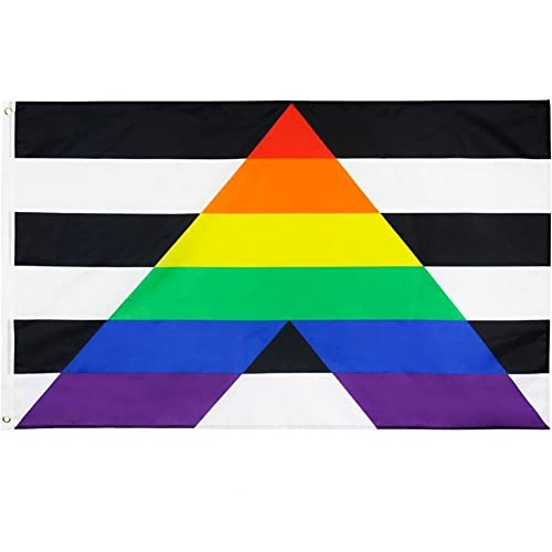 LGBT Rainbow Flag 3x5ft LGBT Rainbow Pride Gay Homosexuell Straight Ally Flagge 90x150cm von Wudaizhi