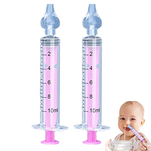 Wudaizhi 2pcs Baby Nasal Aspirator, 10 Ml Spritze Nasal -bewässerung, Wiederverwendbare Silikon -nasensaugspitze, Nasenrücker -spritze Für Babys, Nasenreinerspülvorrichtung, Sicher Und Bequem von Wudaizhi