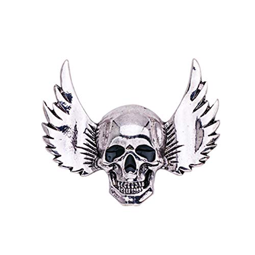 Wudaizhi 3D geflügelter Schädel Revers Pin Simple Skull Halloween Pins Abend Party Kostüm Brosche Pin von Wudaizhi
