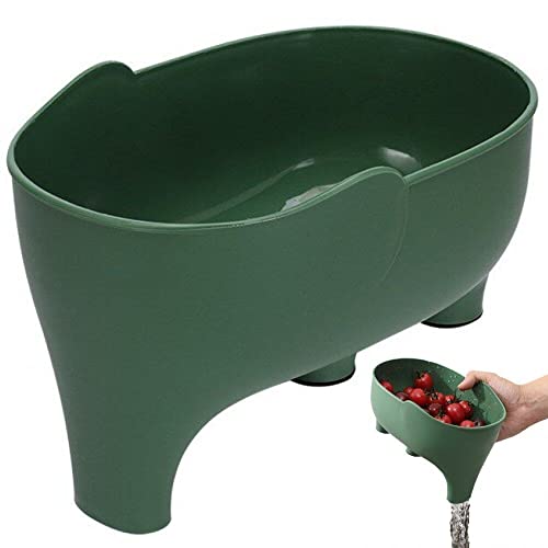 Wudaizhi Elefant Design Drain Korb Mehrzweckküche Aufbewahrung Abfluss Korb Haushalt Obst Und Gemüsesieb Korb Korb von Wudaizhi