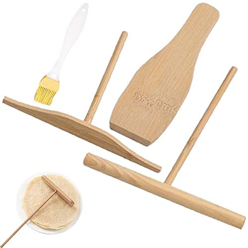 Wudaizhi Krepperbrenner Und Spatel-kit, T-förmige Teigverteiler Und Spatel-pfannkuchen-Werkzeug Mit Silikonbürste, Natürlicher Holzcrepes-spreiz-Set Wudaizhi Krepperbrenner Und Spatel-kit, T-förmige Teigverteiler Und Spatel-pfannkuchen-Werkzeug Mit Silikonbürste, Natürlicher Holzcrepes-spreiz-Set von Wudaizhi