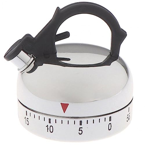 Wudaizhi Küchenuhr-Timer zum Kochen, Eieruhr, 60 Minuten mechanische Erinnerungsuhr, Wasserkessel-förmiger Timer für Zuhause von Wudaizhi