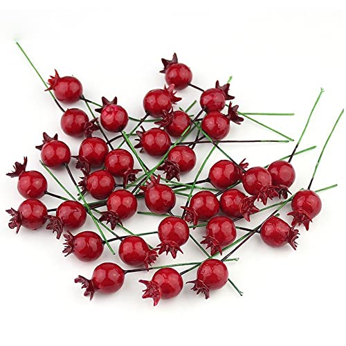 Wudaizhi Künstlicher Mini -Granatapfel 25pcs Red Granatapfel Frucht Simulation Simulation Fruchtbouquet Für Weihnachten Hochzeitshäuserdekoration von Wudaizhi