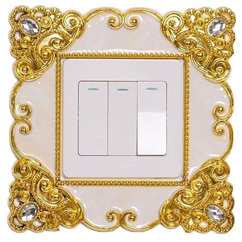 Wudaizhi Lichtschalter Aufkleber Plastikharz Lichtschalter Abdeckung Kristall Strassschalter Lichtschalterplatte Für Home Office Decor von Wudaizhi