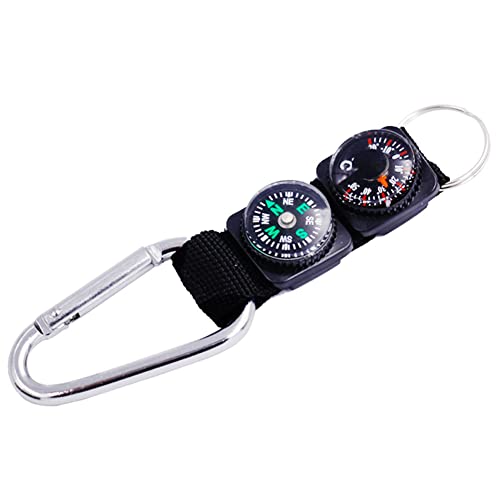 Wudaizhi Mini Keychain Multifunktionskampieren Kompass Thermometer Outdoor Klettertemperaturprüfgerät Helfen Überlebensgerät von Wudaizhi
