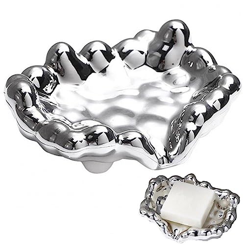 Wudaizhi Seifenschale Elektroplattierte Seifenkasten Wolkenseife Rack Kein Löcher Bad Seifen Organizer Waschbecken Arbeitsplatte Aufbewahrungsschale von Wudaizhi