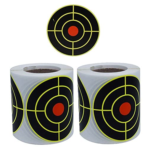 Wudaizhi Spritzziel-Aufkleber 2 Rollen Selbstklebende Schießaufkleber Runde Ziel-Trainingsaufkleber Schieß-Trainingszubehör, von Wudaizhi