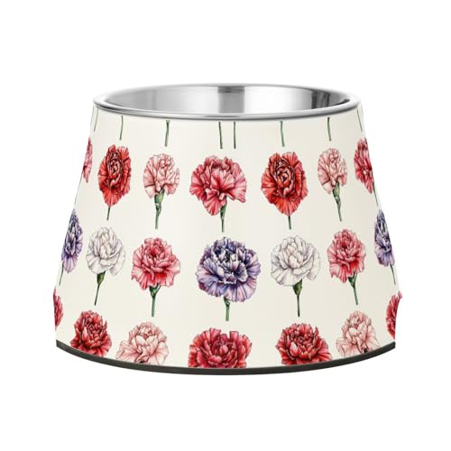 Art Carnation Weißer erhöhter Haustier-Wassernapf mit Ständer, Edelstahl, Haustiernapf, Ständer für langsames Füttern, bequeme Fütterung Art Carnation Weißer erhöhter Haustier-Wassernapf mit Ständer, Edelstahl, Haustiernapf, Ständer für langsames Füttern, bequeme Fütterung von Wudan