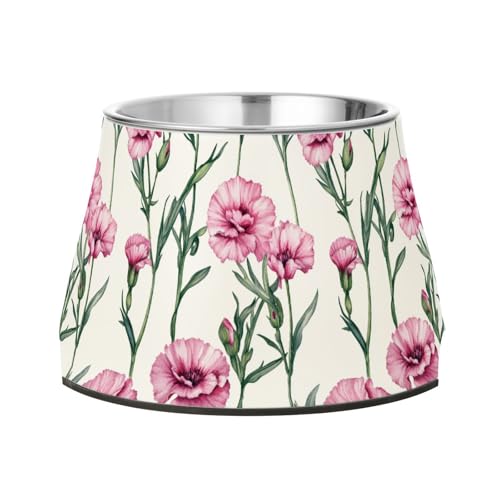 Art Dianthus White Dogs Wassernapf Erhöhter Edelstahl Katzen Futternapf für langsames Füttern Hunde Schnurrhaare Relief Art Dianthus White Dogs Wassernapf Erhöhter Edelstahl Katzen Futternapf für langsames Füttern Hunde Schnurrhaare Relief von Wudan