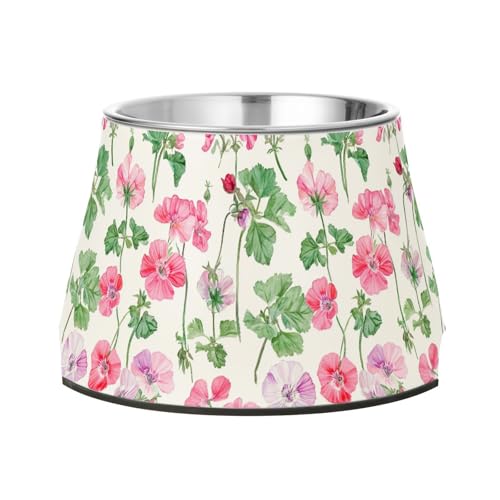 Art Geranium White Dogs Wassernapf, verbesserter Edelstahl, Katzenfutter für kleine Haustiere, langsames Fressen Art Geranium White Dogs Wassernapf, verbesserter Edelstahl, Katzenfutter für kleine Haustiere, langsames Fressen von Wudan