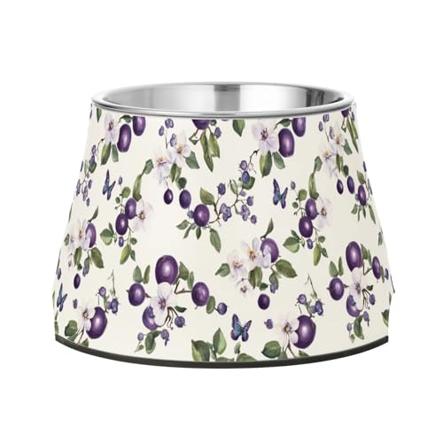 Beauty Honeyberry Fruit White Bowl for Dogs with Stand Stainless Steel Pets Bowl Stand for Slow Feed Cats Whisker Relief Beauty Honeyberry Fruit White Bowl for Dogs with Stand Stainless Steel Pets Bowl Stand for Slow Feed Cats Whisker Relief von Wudan