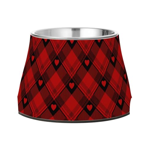 Buffalo Futternapf, rutschfest, Edelstahl, für langsames Füttern, Katzen, langsames Fressen, Rot / Schwarz Buffalo Futternapf, rutschfest, Edelstahl, für langsames Füttern, Katzen, langsames Fressen, Rot / Schwarz von Wudan