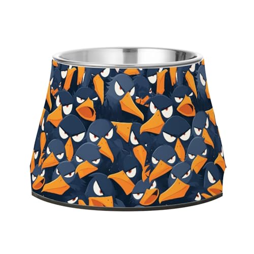 Cartoon Albatross Futternapf für Hunde mit Ständer, Edelstahl, Haustiere, Basic-Näpfe für mittelgroße Hunde, Schnurrhaarfreundlich, Schwarz Cartoon Albatross Futternapf für Hunde mit Ständer, Edelstahl, Haustiere, Basic-Näpfe für mittelgroße Hunde, Schnurrhaarfreundlich, Schwarz von Wudan