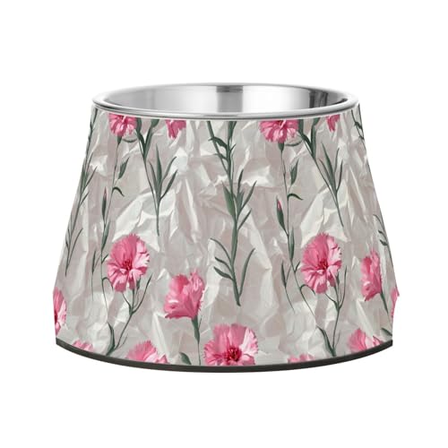 Cartoon Dianthus Futternapf für Haustiere, erhöht, Edelstahl, für langsames Füttern, Katzen, Schnurrhaar, silberfarben Cartoon Dianthus Futternapf für Haustiere, erhöht, Edelstahl, für langsames Füttern, Katzen, Schnurrhaar, silberfarben von Wudan