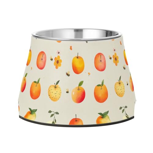 Cartoon Naranjilla Obst Silber Hunde Futternäpfe mit Ständer Edelstahl Wasser Futternapf für langsames Füttern Hunde verlangsamen Fressen Cartoon Naranjilla Obst Silber Hunde Futternäpfe mit Ständer Edelstahl Wasser Futternapf für langsames Füttern Hunde verlangsamen Fressen von Wudan