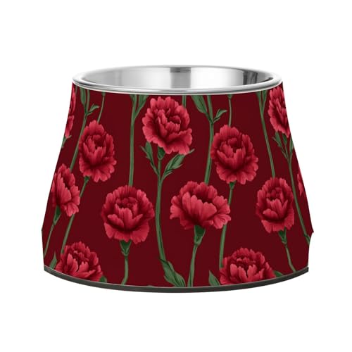 Cartoon Nelke Roter Napf für Hunde mit Ständer Edelstahl Erhöhter Katzennapf für langsames Füttern Hunde Langsames Fressen Cartoon Nelke Roter Napf für Hunde mit Ständer Edelstahl Erhöhter Katzennapf für langsames Füttern Hunde Langsames Fressen von Wudan