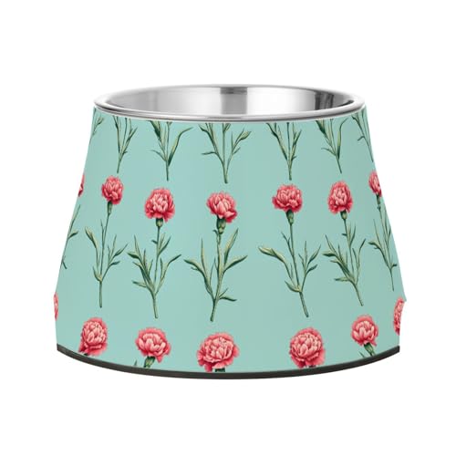 Chic Carnation Futternapf für Haustiere, erhöhter Edelstahl-Futterspender für langsames Füttern von Hunden, Schnurrhaar, Müdigkeit Chic Carnation Futternapf für Haustiere, erhöhter Edelstahl-Futterspender für langsames Füttern von Hunden, Schnurrhaar, Müdigkeit von Wudan