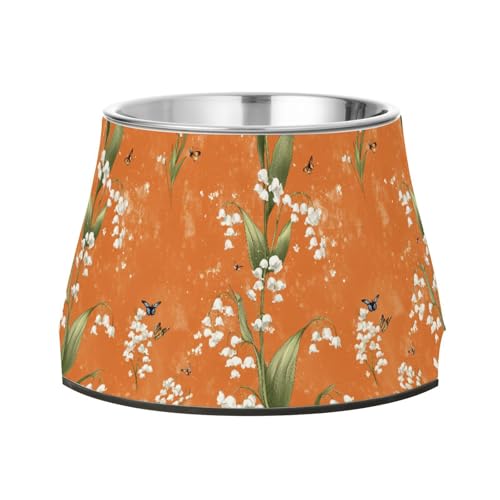 Chic Lily Terrakotta-Napf für Hunde, erhöhter Edelstahlnapf für kleine Haustiere, langsames Fressen Chic Lily Terrakotta-Napf für Hunde, erhöhter Edelstahlnapf für kleine Haustiere, langsames Fressen von Wudan