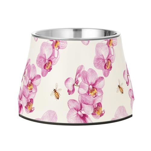 Chic Orchid Futternäpfe mit Ständer, Edelstahl, für mittelgroße Hunde, bequemes Füttern Chic Orchid Futternäpfe mit Ständer, Edelstahl, für mittelgroße Hunde, bequemes Füttern von Wudan