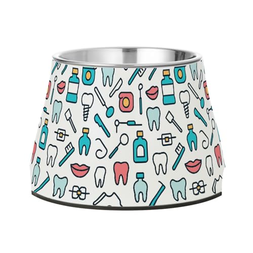Dentistry Icons Dental Elements Wassernapf für Hunde, Edelstahl, für langsames Füttern von Hunden, Schnurrhaar, Grau Dentistry Icons Dental Elements Wassernapf für Hunde, Edelstahl, für langsames Füttern von Hunden, Schnurrhaar, Grau von Wudan