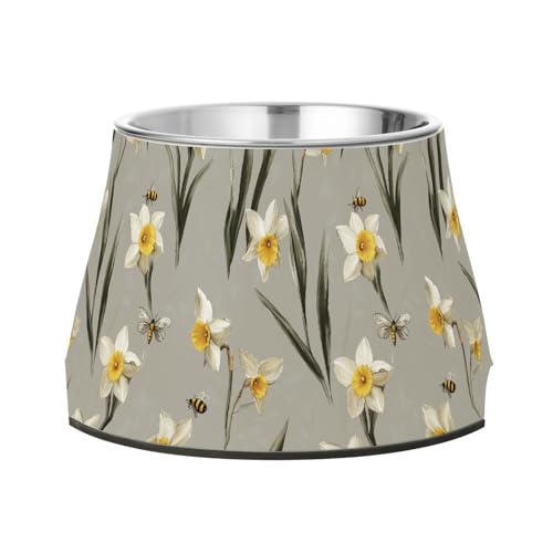Einzigartige Narzissen-Futternapf mit Ständer, Edelstahl, für langsames Füttern von Katzen, Schnurrhaar, Müdigkeit Einzigartige Narzissen-Futternapf mit Ständer, Edelstahl, für langsames Füttern von Katzen, Schnurrhaar, Müdigkeit von Wudan
