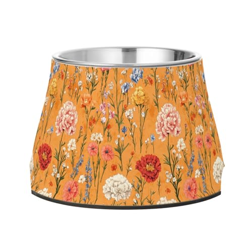 Flowers Carnation Phlox Terrakotta Futternäpfe für Hunde, verbesserter Edelstahl, Katzennäpfe für mittelgroße Hunde, langsames Fressen Flowers Carnation Phlox Terrakotta Futternäpfe für Hunde, verbesserter Edelstahl, Katzennäpfe für mittelgroße Hunde, langsames Fressen von Wudan