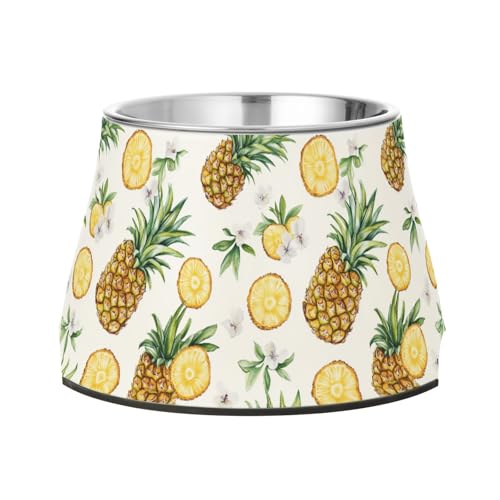 Frischer Ananas-Futternapf für Haustiere, aus Edelstahl, für bequemes Füttern von Haustieren von Wudan