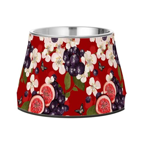 Frischer Chokeberry Fruit Red Dogs Futternapf mit Ständer Edelstahl Katzen Basic Schalen für Hunde Katzen Kaninchen Vögel Schnurrhaare Müdigkeit Frischer Chokeberry Fruit Red Dogs Futternapf mit Ständer Edelstahl Katzen Basic Schalen für Hunde Katzen Kaninchen Vögel Schnurrhaare Müdigkeit von Wudan