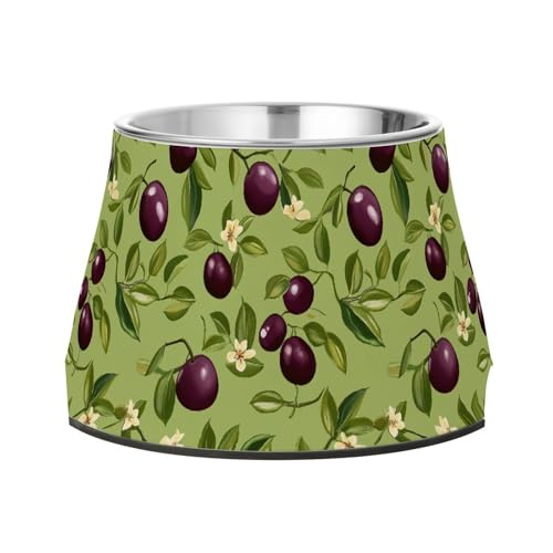 Frischer Java Futternapf für Hunde, aus Edelstahl, für langsames Fressen, Pflaumenfrucht, Grün Frischer Java Futternapf für Hunde, aus Edelstahl, für langsames Fressen, Pflaumenfrucht, Grün von Wudan