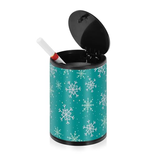 Frohe Weihnachten Schneeflocken Outdoor Aschenbecher für Zigaretten Terrasse mit Deckel Edelstahl Tragbar Outdoor Zigarette Butt Container Terrasse Aschenbecher für Terrasse Küche Zuhause Frohe Weihnachten Schneeflocken Outdoor Aschenbecher für Zigaretten Terrasse mit Deckel Edelstahl Tragbar Outdoor Zigarette Butt Container Terrasse Aschenbecher für Terrasse Küche Zuhause von Wudan