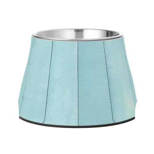 Futternäpfe aus Holz für Haustiere mit Ständer, Edelstahl, für kleine Haustiere, Blaugrün Futternäpfe aus Holz für Haustiere mit Ständer, Edelstahl, für kleine Haustiere, Blaugrün von Wudan