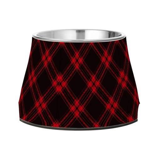 Futternäpfe für Haustiere, mit Ständer, Edelstahl, erhöhter Futternapf für geliebtes Haustier, langsames Fressen, Rot / Schwarz Futternäpfe für Haustiere, mit Ständer, Edelstahl, erhöhter Futternapf für geliebtes Haustier, langsames Fressen, Rot / Schwarz von Wudan