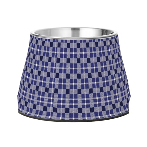Futternäpfe für Hunde, kariert, Edelstahl, für langsames Füttern, bequeme Fütterung, Blau / Schwarz Futternäpfe für Hunde, kariert, Edelstahl, für langsames Füttern, bequeme Fütterung, Blau / Schwarz von Wudan
