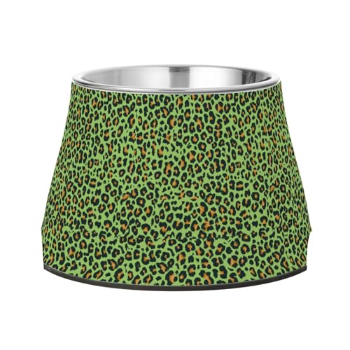 Futternapf für Hunde, Leopardenmuster, rutschfest, Edelstahl, für langsames Füttern, bequeme Fütterung Futternapf für Hunde, Leopardenmuster, rutschfest, Edelstahl, für langsames Füttern, bequeme Fütterung von Wudan