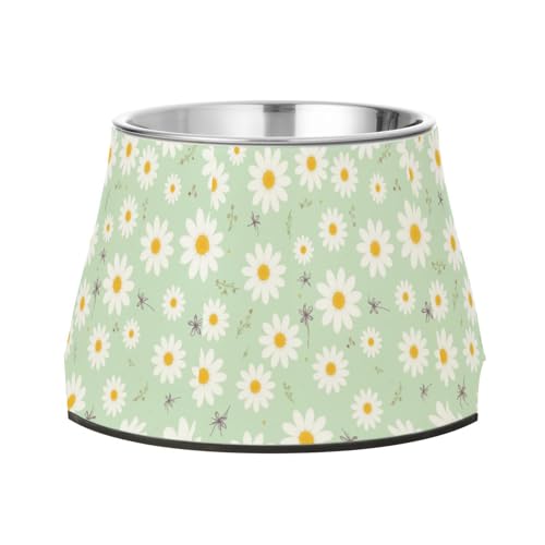 Futternapf für Hunde, mit Gänseblümchen-Motiv, Edelstahl, für kleine Haustiere, langsames Fressen Futternapf für Hunde, mit Gänseblümchen-Motiv, Edelstahl, für kleine Haustiere, langsames Fressen von Wudan