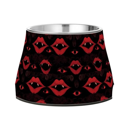 Gothic Darkness Evil Lips Red Dogs Futternäpfe mit Ständer Edelstahl Haustiere Futternapf für liebende Haustiere Komfort Fütterung Gothic Darkness Evil Lips Red Dogs Futternäpfe mit Ständer Edelstahl Haustiere Futternapf für liebende Haustiere Komfort Fütterung von Wudan