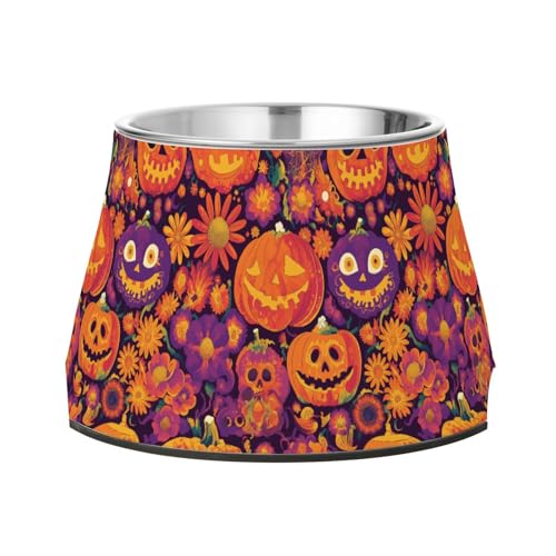 Hippie Groovy Halloween Kürbis Zombi Daisy Feeder Hunde Futternäpfe mit Ständer Edelstahl Katze Futternäpfe für liebende Haustier Komfort Fütterung Hippie Groovy Halloween Kürbis Zombi Daisy Feeder Hunde Futternäpfe mit Ständer Edelstahl Katze Futternäpfe für liebende Haustier Komfort Fütterung von Wudan