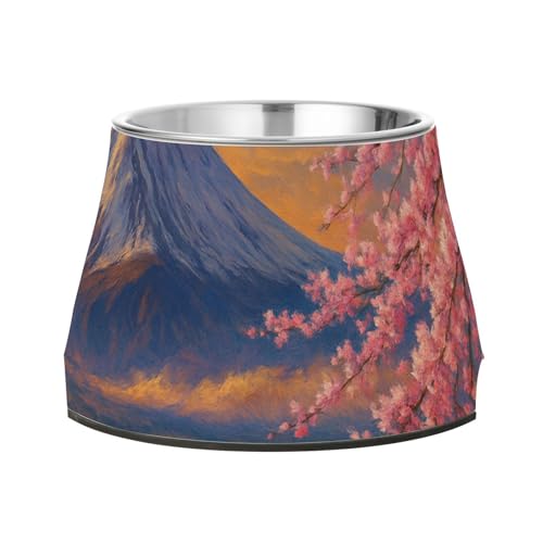 Kirschblütenschalen für Hunde, erhöhter Edelstahl-Katzen-Futternapf für langsames Füttern, Schnurrhaarfreundlich Kirschblütenschalen für Hunde, erhöhter Edelstahl-Katzen-Futternapf für langsames Füttern, Schnurrhaarfreundlich von Wudan
