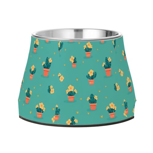 Kleine Blumen Kleine Blätter Hunde Wassernapf Erhöhter Edelstahl Katzen Basic Schalen für langsames Füttern Hunde Schnurrhaare freundlich Kleine Blumen Kleine Blätter Hunde Wassernapf Erhöhter Edelstahl Katzen Basic Schalen für langsames Füttern Hunde Schnurrhaare freundlich von Wudan