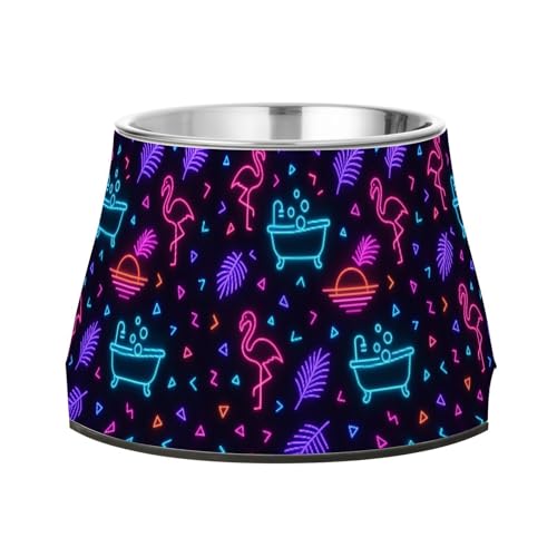 Neon Badezimmer Nahtlose Tapete Haustiere Futternäpfe Rutschfest Edelstahl Haustiere Futternapf für langsames Füttern von Hunden Schnurrhaare Relief Neon Badezimmer Nahtlose Tapete Haustiere Futternäpfe Rutschfest Edelstahl Haustiere Futternapf für langsames Füttern von Hunden Schnurrhaare Relief von Wudan