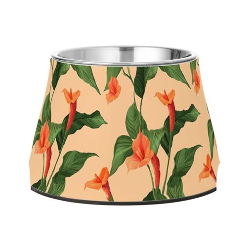 Niedliche Canna Pfirsichschale für Haustiere mit Ständer, Edelstahl, erhöhter Katzennapf für kleine Hunde, Schnurrhaar, Müdigkeit Niedliche Canna Pfirsichschale für Haustiere mit Ständer, Edelstahl, erhöhter Katzennapf für kleine Hunde, Schnurrhaar, Müdigkeit von Wudan