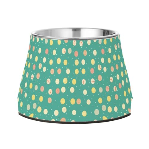 Niedlicher Futternapf mit Baseball-Punkten für Hunde, verbesserter Edelstahl-Katzen-Futternapf für langsames Füttern, Katzen, Schnurrhaar, Grün Niedlicher Futternapf mit Baseball-Punkten für Hunde, verbesserter Edelstahl-Katzen-Futternapf für langsames Füttern, Katzen, Schnurrhaar, Grün von Wudan