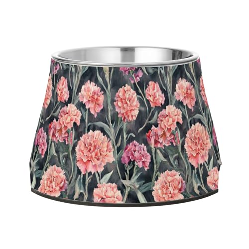 Niedlicher Futternapf mit Kaktusblumen, grauer Futternapf für Haustiere mit Ständer, Edelstahl, einfache Schüsseln für liebenswertes Haustier, langsames Fressen Niedlicher Futternapf mit Kaktusblumen, grauer Futternapf für Haustiere mit Ständer, Edelstahl, einfache Schüsseln für liebenswertes Haustier, langsames Fressen von Wudan