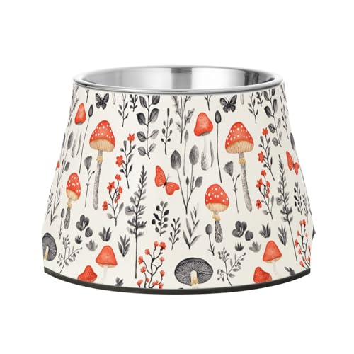 Red Mushrooms Polyporus Futternapf für Haustiere, verbesserter Edelstahl, Katzennäpfe für liebevolle Haustier-Schnurrhaare Red Mushrooms Polyporus Futternapf für Haustiere, verbesserter Edelstahl, Katzennäpfe für liebevolle Haustier-Schnurrhaare von Wudan