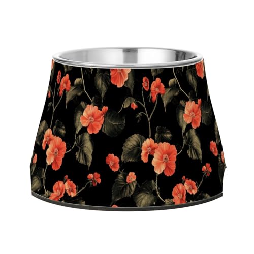 Retro Begonia Futternäpfe für Hunde, verbesserte Edelstahl-Katzen-Futternäpfe für langsames Füttern, für Katzen, Schnurrhaarfreundlich, Schwarz Retro Begonia Futternäpfe für Hunde, verbesserte Edelstahl-Katzen-Futternäpfe für langsames Füttern, für Katzen, Schnurrhaarfreundlich, Schwarz von Wudan